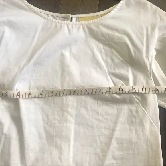 NWT Anthro Maeve White Flutter Sleeve‎ Top 0 - Picture 6 of 10